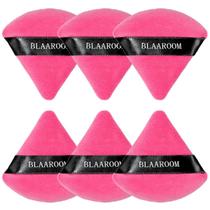 Powder Puffs BLAAROOM Triangle Velvet, 6 peças, rosa vermelha