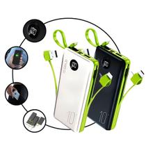 Power Bank 10.000mah Carregador Portátil Compativel iPhone Samsung Entrada Tipo C Lightning V8 USB