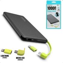 Power Bank 10.000mAh Para Samsung, Xiaomi e IOS