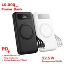 Power Bank 10000 mAh Design Compacto Carregador Compatível IOS Android