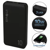 Power Bank 10000mAh Carregador Portátil Universal 2 Saídas USB - Inova
