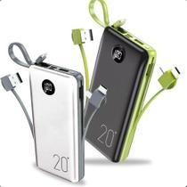 Power Bank 20.000mAh 3 Saidas de carregadores 3 Entradas Carregador Portatil Carregamento Rapido Turbo 1 Saída USB C 1 Micro USB 1 Premium Power Bank 20.000mAh 3 Saidas de carregadores 3 Entradas Carregador Portatil Carregamento Rapido Turbo 1 Saída USB C 1 Micro USB 1 Premium