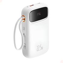Power Bank 20000mah 22.5w Display Digital Turbo Branco e Preto