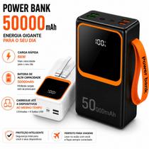 Power Bank 50.000mah 66w Ultra Rápido Carregador Portatil Com 4 USB e TYPE-C Original
