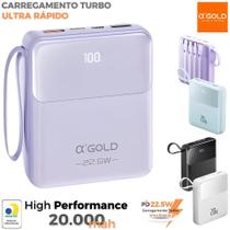 Power Bank Agold BTE-48 com 10.000mAh para Android e iOS