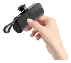 Power Bank Bolso:vem Com Dois Tipos De Cabeças Carregamento Cor Preto