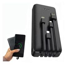 Power Bank Carregador Portátil 20.000mah Tipo C, Lightning, V8 e V3
