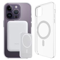 Power Bank Carregador Portátil 5000mAh Para iPone 14, Pro e Max com Capa Mahgsafe por Indução