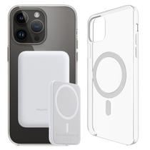 Power Bank Carregador Portátil 5000mAh Para iPone 14, Pro e Max com Capa Mahgsafe por Indução
