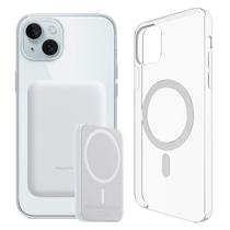 Power Bank Carregador Portátil 5000mAh Para iPone 15, Pro e Max com Capa Mahgsafe por Indução