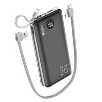 Power Bank Dynamo 20.000mAh Cor Preto Carregador Portátil de Alta Capacidade para Celular Modelo PB-902