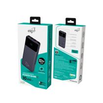 Power Bank, ELG, 10200mAh, Display Indicador, Preto, 3 Saídas USB-C e USB-A Power Bank, ELG, 10200mAh, Display Indicador, Preto, 3 Saídas USB-C e USB-A