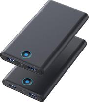 Power Bank FOCHEW 20000mAh com 2 portas USB duplas Kit com 2 unidades Power Bank FOCHEW 20000mAh com 2 portas USB duplas Kit com 2 unidades