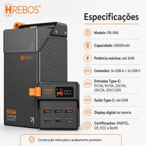 Power Bank Hrebos 50000mah 65w Turbo Usb Compatível Starlink Power Bank Hrebos 50000mah 65w Turbo Usb Compatível Starlink