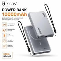 Power Bank Hrebos NexaVolt PB-919 10000mAh Wireless 15W PD 20W USB-C Carregamento Rápido Portátil Premium COR:CHUMBO Power Bank Hrebos NexaVolt PB-919 10000mAh Wireless 15W PD 20W USB-C Carregamento Rápido Portátil Premium COR:CHUMBO
