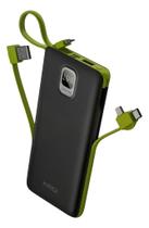 Power Bank Kaidi 10000mAh KNC8881 com Visor Digital, Cabo Triplo Integrado e Carregamento Rápido Portátil e Compacto