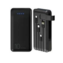 Power Bank Kapbom KA966 10000mAh com 4 Saídas USB Tipo C V8 Lightning Carregador Portátil Power Bank Kapbom KA966 10000mAh com 4 Saídas USB Tipo C V8 Lightning Carregador Portátil