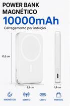 Power Bank Magnético 10000mAh Compatível iPhone 12 13 14 15 16 17 MagSafe Carregador Portátil Indução Sem Fio Carga Rápida Envio Imediato Power Bank Magnético 10000mAh Compatível iPhone 12 13 14 15 16 17 MagSafe Carregador Portátil Indução Sem Fio Carga Rápida Envio Imediato
