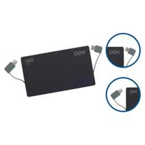 Power Bank OEX PB300 5.000mAh Preto com Conexão USB e Micro USB Bateria Portátil Compacta