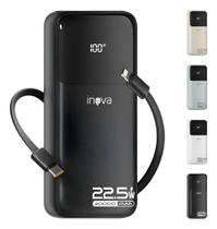 Power Bank Portátil 20000mah Turbo Compatível IPhone Android 22.5w Com Display 2 Cabos Preto Power Bank Portátil 20000mah Turbo Compatível IPhone Android 22.5w Com Display 2 Cabos Preto