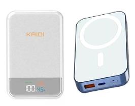 Power Bank Portátil Magnético Mag Turbo 10.000mah Kaidi Branca Power Bank Portátil Magnético Mag Turbo 10.000mah Kaidi Branca