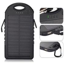 Power Bank Solar Charger Preto 2200mAh - Carregador Portátil