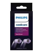 Power Flosser Tips Philips Sonicare Quad Stream F3, pacote com 2 unidades brancas Power Flosser Tips Philips Sonicare Quad Stream F3, pacote com 2 unidades brancas