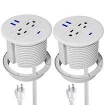 Power Grommet Fadossu embutido de 3 polegadas com 20W USB-C 2AC 3USB Power Grommet Fadossu embutido de 3 polegadas com 20W USB-C 2AC 3USB