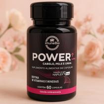 Power Mulher Cabelo Pele Unha Premium Biotina, Niacina, Ácid. Fólico, Hial. e Pant. 18 Vit. e Min.