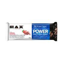 Power Protein Bar - 1 Unidade 90g Morango Sensation - Max Titanium Power Protein Bar - 1 Unidade 90g Morango Sensation - Max Titanium