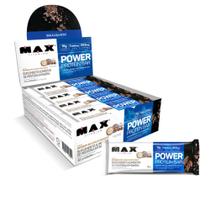 Power Protein Bar - 12 Unidades 41g - Max Titanium Sabor Bombom De Avela Com Coco