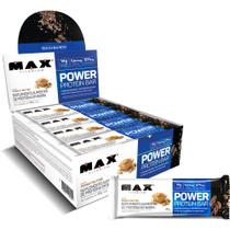 Power Protein Bar Dark Peanut Butter 12un 41g - Max Titanium