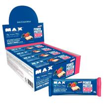 Power protein crisp barra de proteina caixa 12 un de 44g frutas vermelhas max titanium
