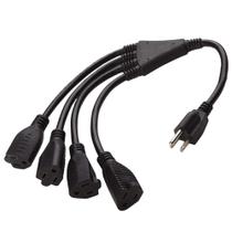 Power Splitter Luxury Office de 4 vias de 1 a 4 com cabo de 45 cm SJT 16 AWG