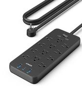 Power Strip Anker 351 com 12 tomadas, 3 portas USB, proteção contra sobretensão