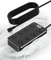 Power Strip APS, 8 tomadas, 3 USB (1 USB-C), 10 pés, impermeável, preto Power Strip APS, 8 tomadas, 3 USB (1 USB-C), 10 pés, impermeável, preto
