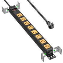 Power Strip CRST 8 Outlet Metal Heavy Duty 2100J com cabo de 6 pés