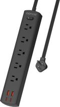 Power Strip DEPOW, 5 saídas, 4 portas USB, cabo de 1,5 m, 1700J