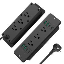 Power Strip HHSOET 14 em 1 de carregamento rápido de 45 W com 6 AC 4 USB-A 4 USB-C