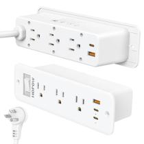 Power Strip HOPOW, montagem embutida, 6 tomadas, 5 portas USB Power Strip HOPOW, montagem embutida, 6 tomadas, 5 portas USB