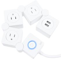 Power Strip iJoy Twyster, 3 tomadas AC, 2 portas USB, cabo de 1,5 m, branco Power Strip iJoy Twyster, 3 tomadas AC, 2 portas USB, cabo de 1,5 m, branco