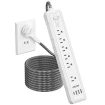 Power Strip LENCENT de 2 pinos a 3 pinos com protetor contra sobretensão