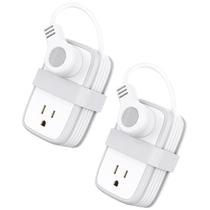 Power Strip NTONPOWER, 4 tomadas, 3 USB com cabo de 1,2 m, pacote com 2 unidades, branco