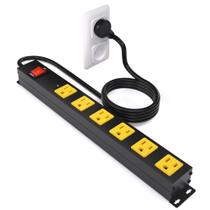 Power Strip OKCHILD Heavy Duty 6 Outlet com protetor contra sobretensão Power Strip OKCHILD Heavy Duty 6 Outlet com protetor contra sobretensão