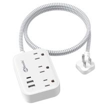 Power Strip okleeic Flat Plug de 3 pés com 3 saídas e 3 portas USB Power Strip okleeic Flat Plug de 3 pés com 3 saídas e 3 portas USB