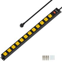 Power Strip Plug'n de 12 tomadas 2100 Joules com cabo de 6 pés Power Strip Plug'n de 12 tomadas 2100 Joules com cabo de 6 pés