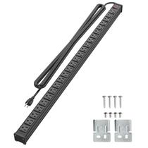 Power Strip QBA 24 Outlet Metal 1875 W com cabo de 3,05 m preto