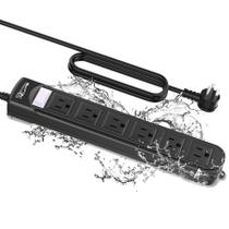 Power Strip Silkycasters Outdoor à prova de intempéries, 6 tomadas, 6 pés Power Strip Silkycasters Outdoor à prova de intempéries, 6 tomadas, 6 pés