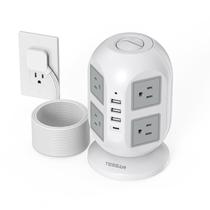Power Strip Tower TESSAN 8 tomadas AC 4 portas USB, cabo de 15 pés Power Strip Tower TESSAN 8 tomadas AC 4 portas USB, cabo de 15 pés