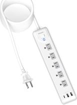 Power Strip WRXDMC de 2 pinos a 3 pinos com cabo de 15 pés e USB Power Strip WRXDMC de 2 pinos a 3 pinos com cabo de 15 pés e USB